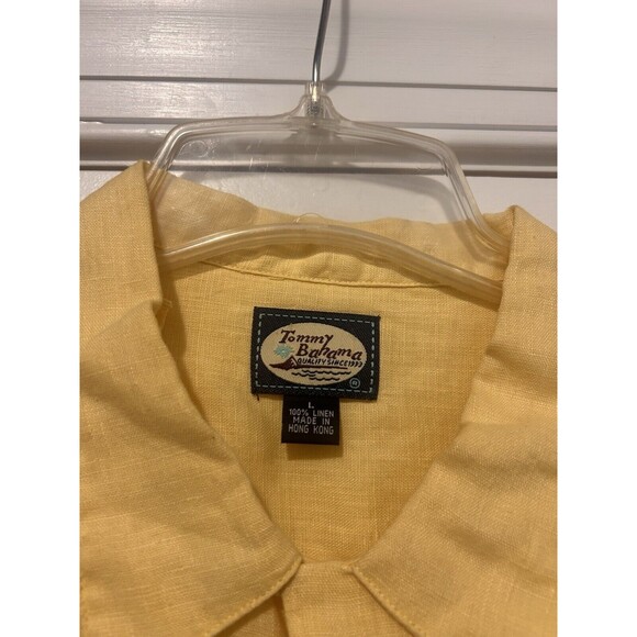 Tommy Bahama Shirt Men's Size Large Short Sleeve Button Down 100% Linen Pocket - Picture 2 of 4